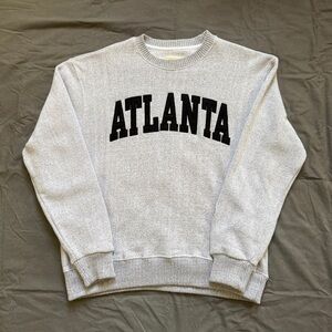 Crewneck Knit Atlanta Sweatshirt Size M
